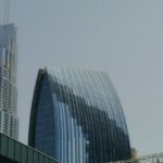 Central Bank - Blue and White Glass Walled High Rise Building