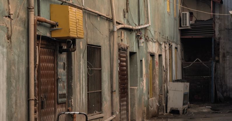 Recession Proof - A street with a cart and a building