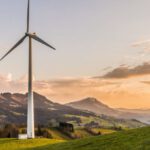 Green Energy - White Windmill